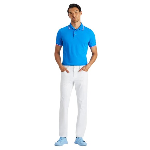 G/FORE Contrast Dual Lines Banded Sleeve Tech Pique Golf Polo New with Tags! - Picture 5 of 12